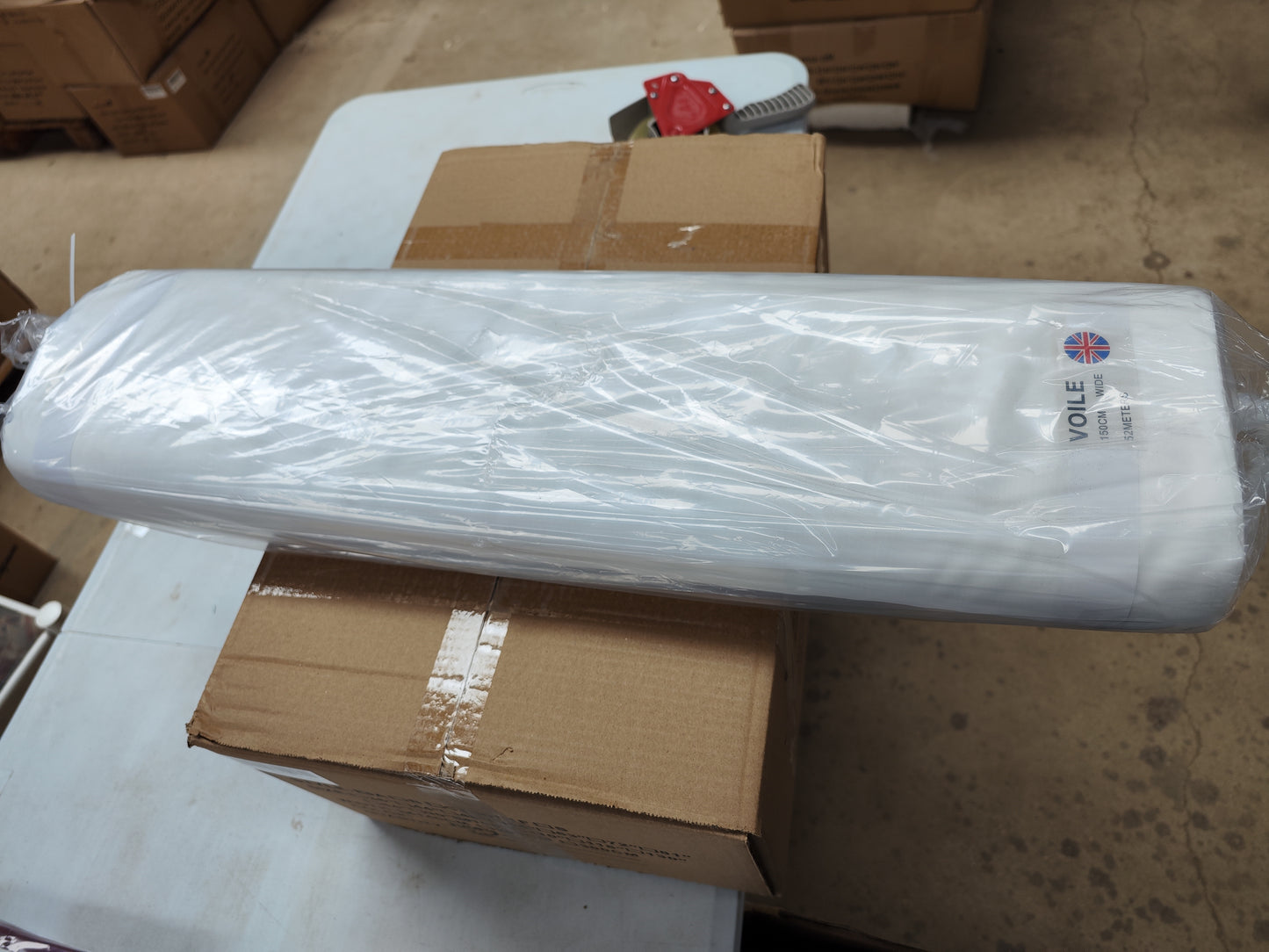 White Voile Fabric Roll WHOLESALE (150cm wide) 52m Wedding Event Ceiling Drapes