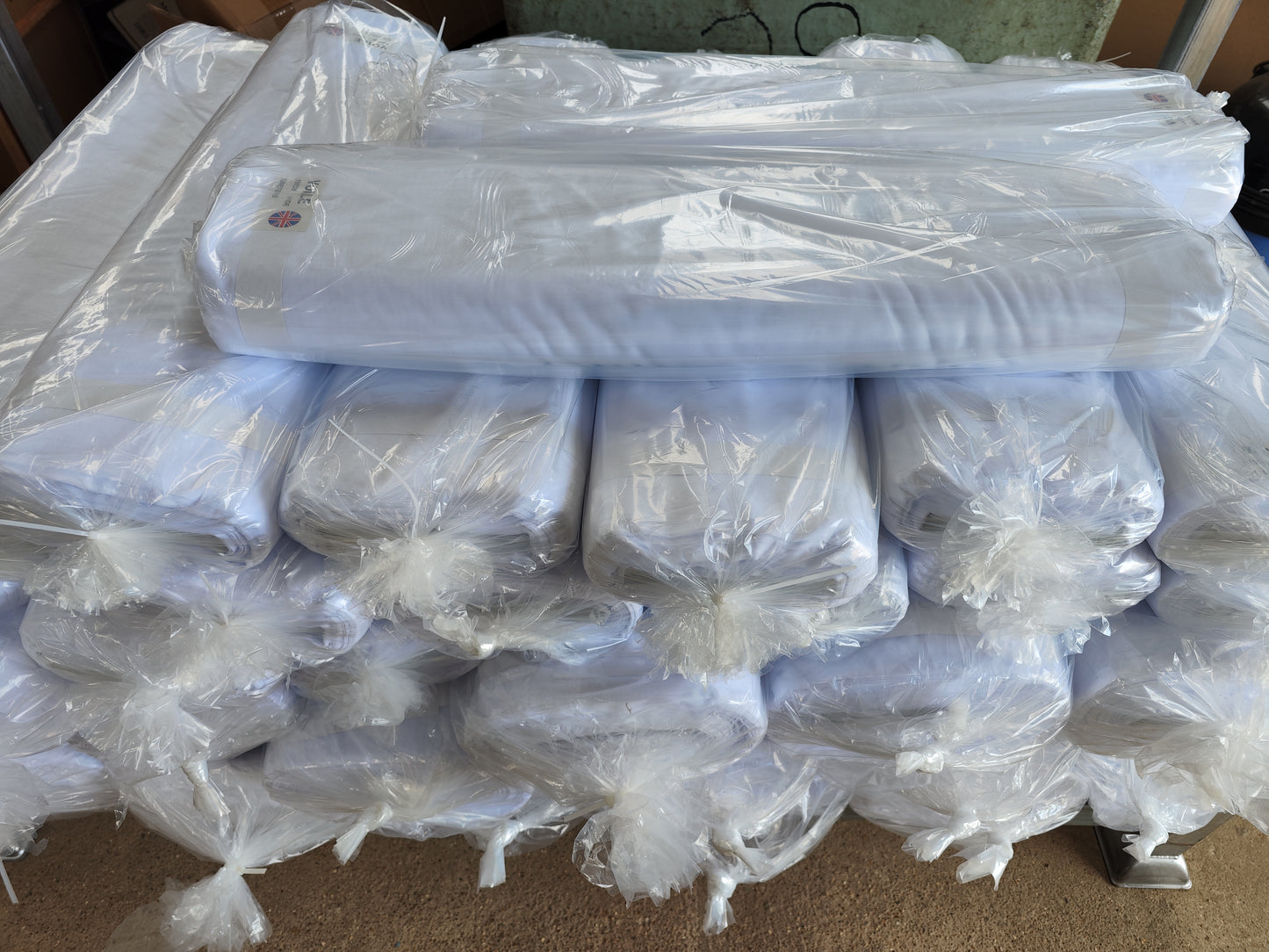 White Voile Fabric Roll WHOLESALE (150cm wide) 52m Wedding Event Ceiling Drapes
