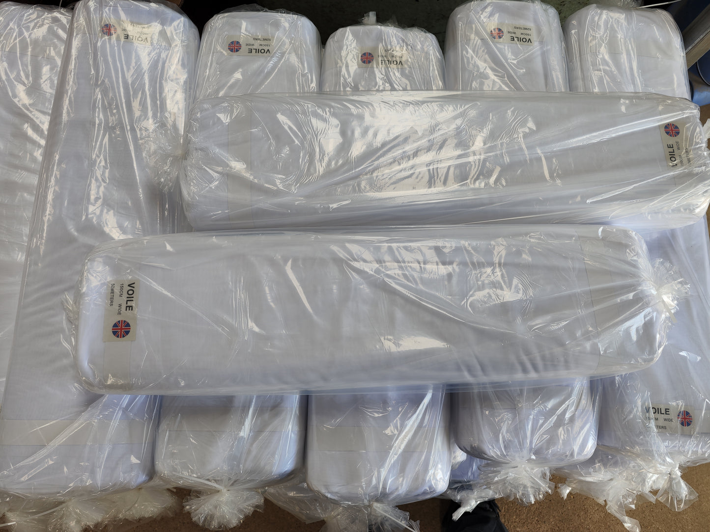 White Voile Fabric Roll WHOLESALE (150cm wide) 52m Wedding Event Ceiling Drapes